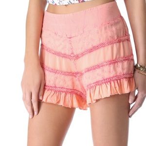 Trendy cute acid wash free people shorts